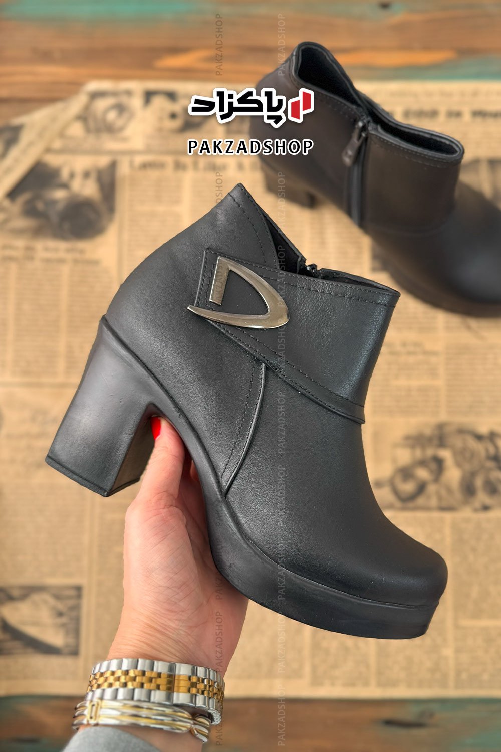 نیم بوت زنانه دانهیل پاشنه بلند