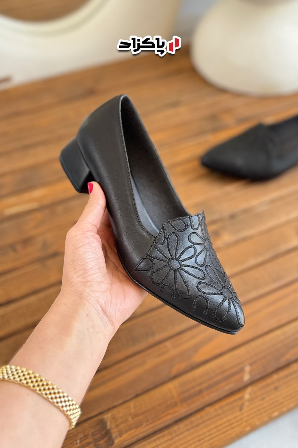 کفش مجلسی پاشنه کوتاه گلدوزی