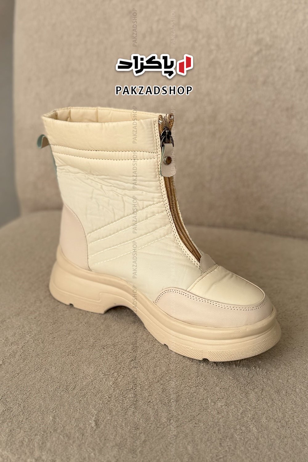 بوت زنانه کاپشنی زیپی 